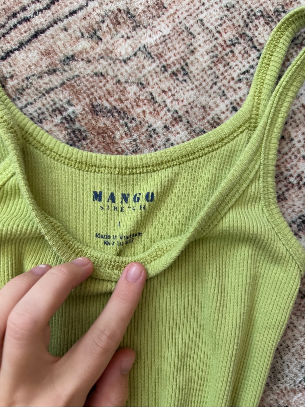 Mango Lime Ribbed Tank - Picture 2 of 3